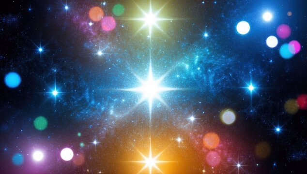 artistic portrayal of the cosmos showcases a multitude of stars against a rich, gradient backdrop