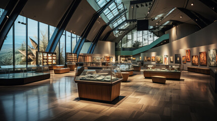 Exhibits travel museum building interior