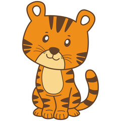 Cute Tiger Animal Clipart