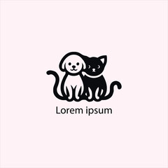cat and dog vector logo set , animal, pet, illustration, vector, cat, 