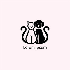 cat and dog vector logo set , animal, pet, illustration, vector, cat, 