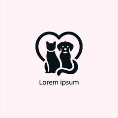 cat and dog vector logo set , animal, pet, illustration, vector, cat, 