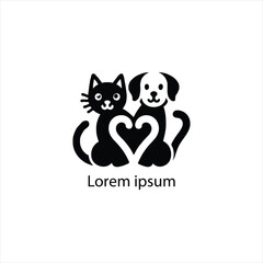 cat and dog vector logo set , animal, pet, illustration, vector, cat, 