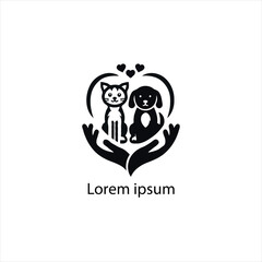 cat and dog vector logo set , animal, pet, illustration, vector, cat, 