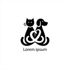 cat and dog vector logo set , animal, pet, illustration, vector, cat, 