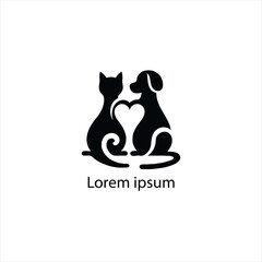 cat and dog vector logo set , animal, pet, illustration, vector, cat, 