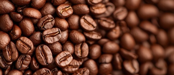 Obraz premium Piles of coffee beans stacked upon one another