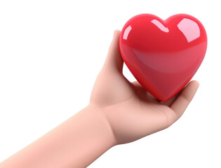Obraz premium PNG A heart on hand finger white background investment.