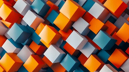 Fototapeta premium Abstract 3D Cube Art Collection: Geometric Designs, Textures, and Colorful Patterns