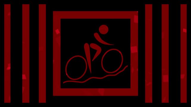 Animation Background for Cycling Mountain Bike sport symbol