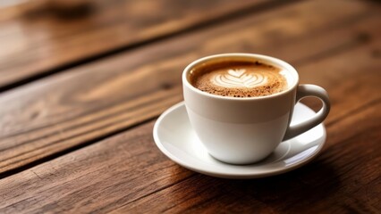  Coffee art on a latte ready to be enjoyed