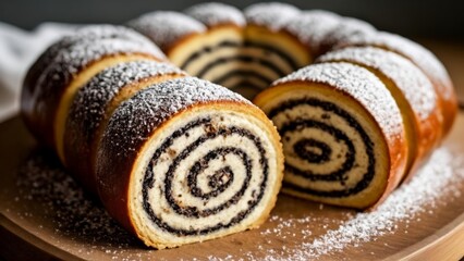 Fototapeta premium Deliciously twisted A tempting spiral of baked delight