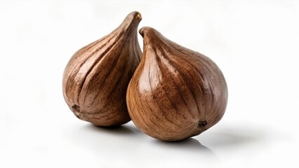 Obraz premium Natural beauty in simplicity Two almonds in focus