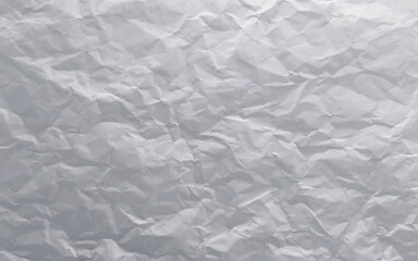 White crumpled recycled paper texture background for design.