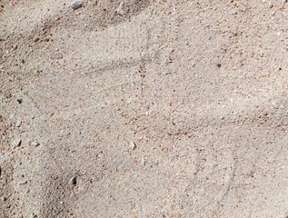 Textured sandy soil surface as background, top view