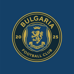 Vintage football logo, badge, emblem and much more. Bulgaria Team football club vintage tee print, athletic apparel design shirt graphic print.