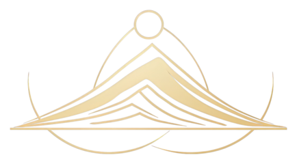 PNG Mountain symbol gold logo.