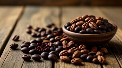 Fototapeta premium Aromatic coffee beans ready to brew