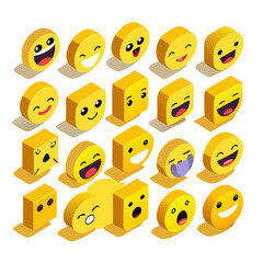 Obraz premium set of smiles
