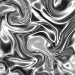 Metallic Silver Background With Abstract Waves