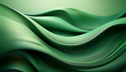 Fototapeta premium Abstract Dark Green Rays and Waves with a Minimalist Creamy Texture, Creating a Sophisticated and Calm Background, Ideal for Wallpapers and Modern Design Concepts