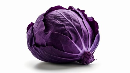Obraz premium Vibrant purple cabbage fresh and ready to cook