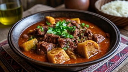  A hearty bowl of stew ready to warm the soul