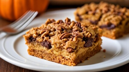 Naklejka premium Deliciously baked dessert ready to be savored