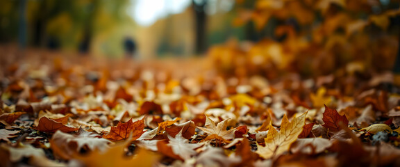 Autumn Leaves on the Ground.