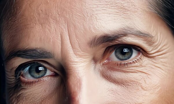 Closeup Time-Lapse of Aging Facial Features