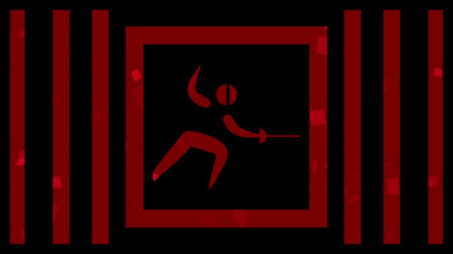Animation Background for Fencing sport symbol