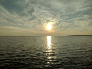 sunset over the sea