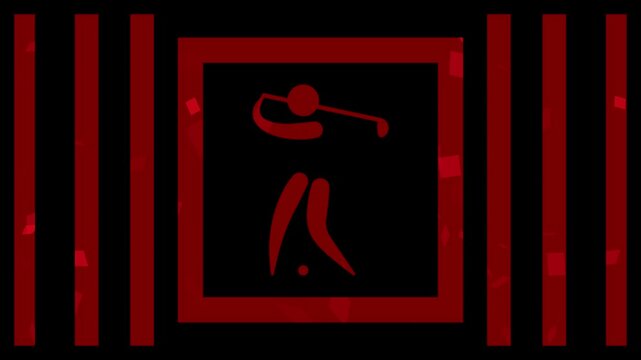 Animation Background for Golf sport symbol