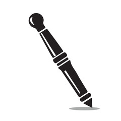 Pen  and  Ballpoint Pen Silhouette vector illustration