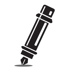 Pen  and  Ballpoint Pen Silhouette vector illustration