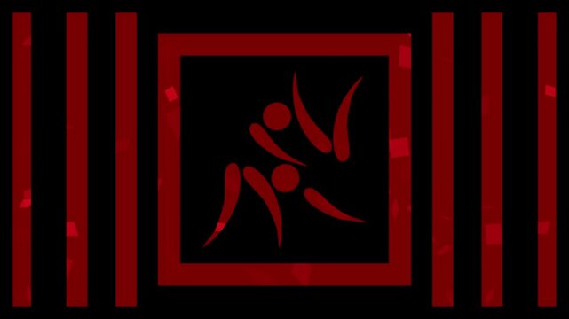 Animation Background for Judo sport symbol