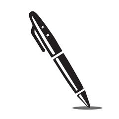 Pen  and  Ballpoint Pen Silhouette vector illustration