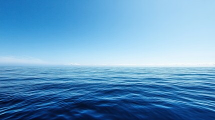 Obraz premium Tranquil Blue Ocean with a Clear Sky