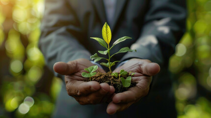 A business leader discussing how a green brand strategy can attract environmentally conscious consumers and enhance brand reputation.