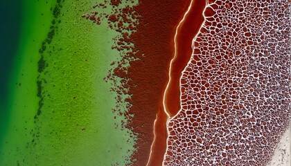 Red algae on the seashore