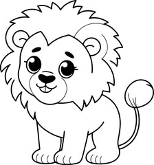 illustration of cartoon lion