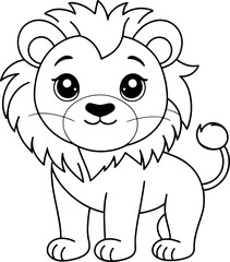 Lion line art Victor illustration 