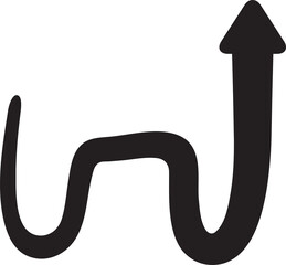 Doodle Arrow Glyph Icon