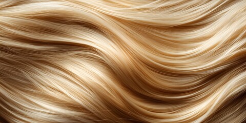 Close-up of beautiful blonde hair, flowing texture background	