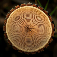 cross section of tree stump