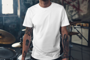 PNG men t-shirt mockup, transparent design