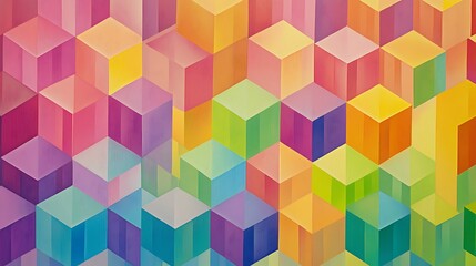 Naklejka premium Abstract 3D Cube Art Collection: Geometric Designs, Textures, and Colorful Patterns