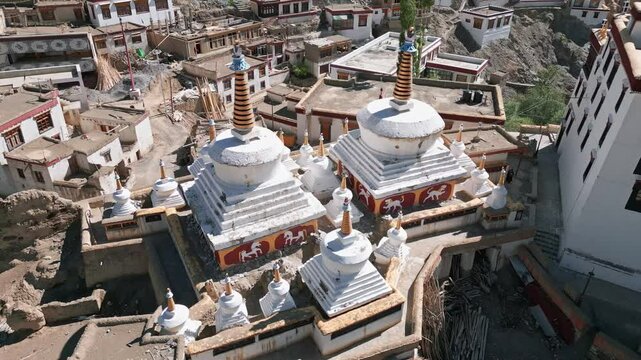 Lamayuru Monastery aerial view, Ladakh, India, Buddhist monasteries, Tibet