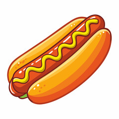 hot dog with mustard