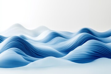 Elegant blue wave design on white background for banners, posters, and wallpaper use